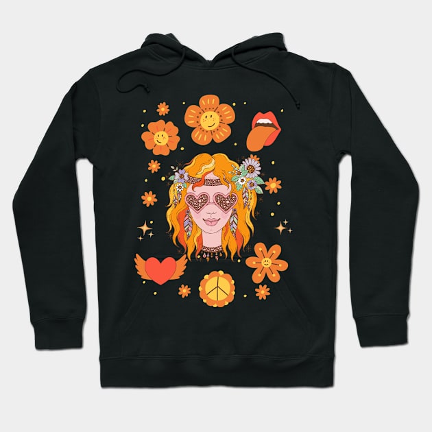 Hippie Girlie Hoodie by Souls.Print